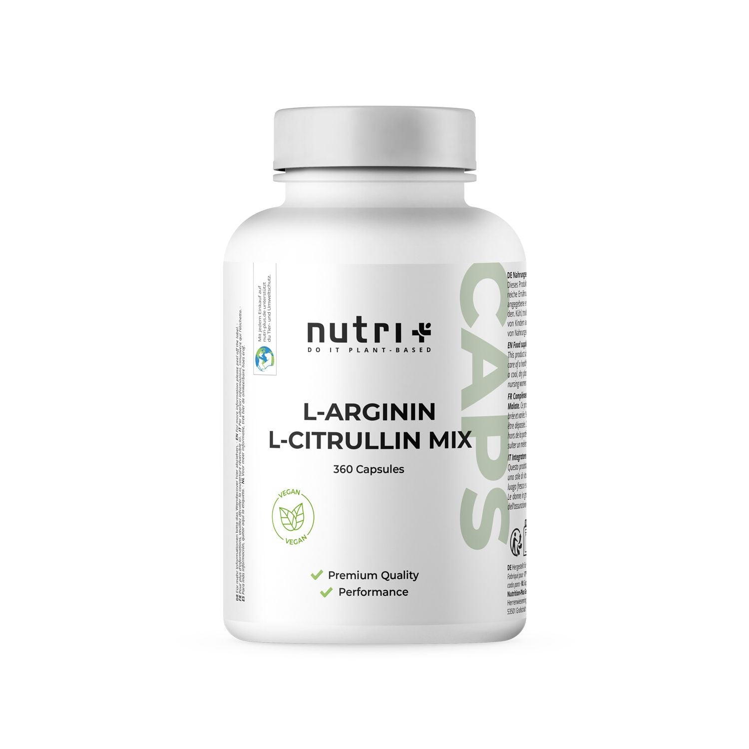 Nutri+ - L-Arginin L-Citrullin Mix - 360 Kapseln