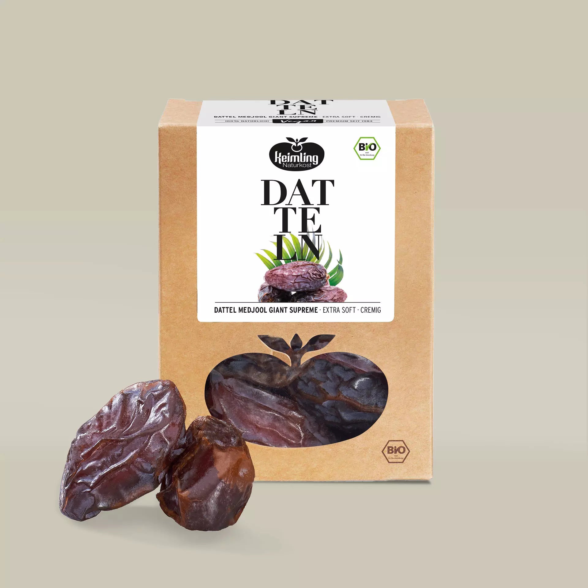 Keimling Naturkost (Bio) Datteln Medjool Giant 150g (Karton mit 6 Stück)