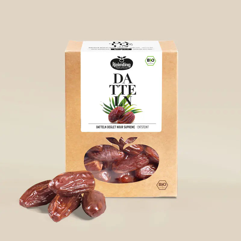 Keimling Naturkost (Bio) Datteln Deglet Nour entsteint 500 g (Karton mit 6 Stück)