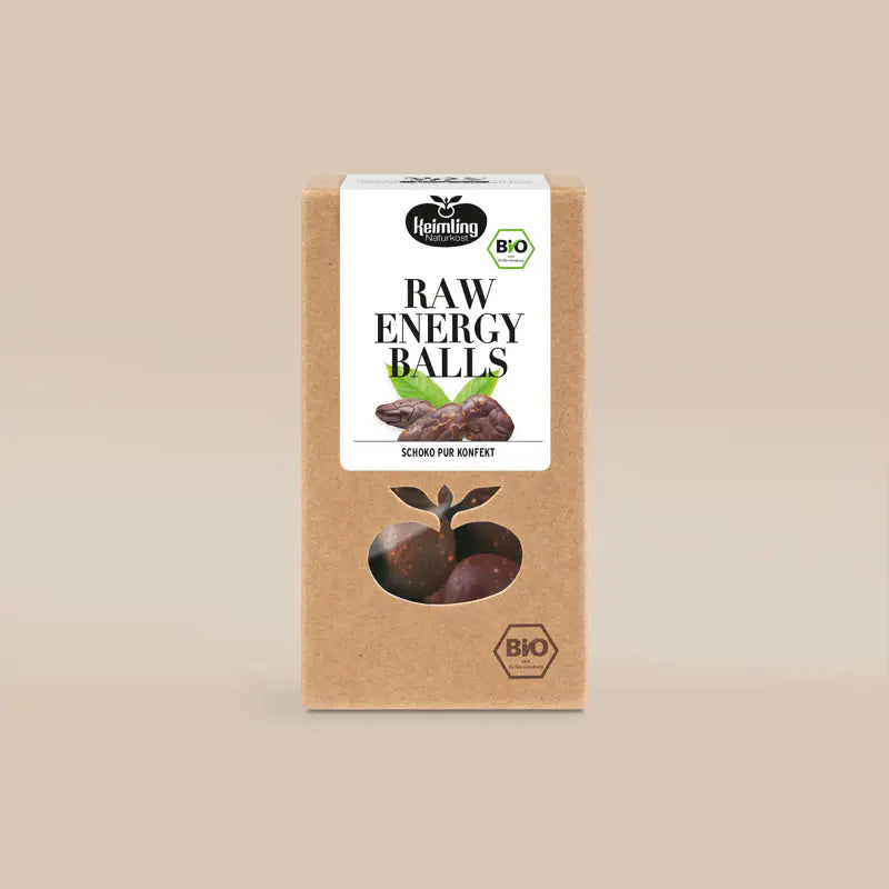 Keimling Naturkost (Bio) Raw Energy Balls Schoko-Pur (Karton mit 6 Stück)