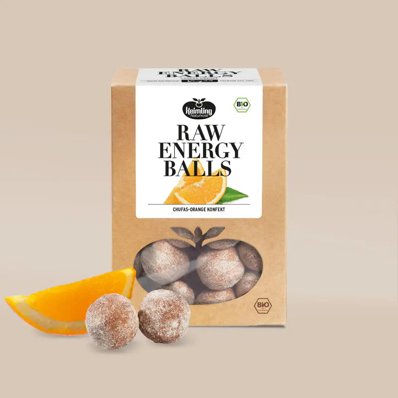 Keimling Naturkost (Bio) Raw Energy Balls Chufas-Orange 200 g (Karton mit 6 Stück)
