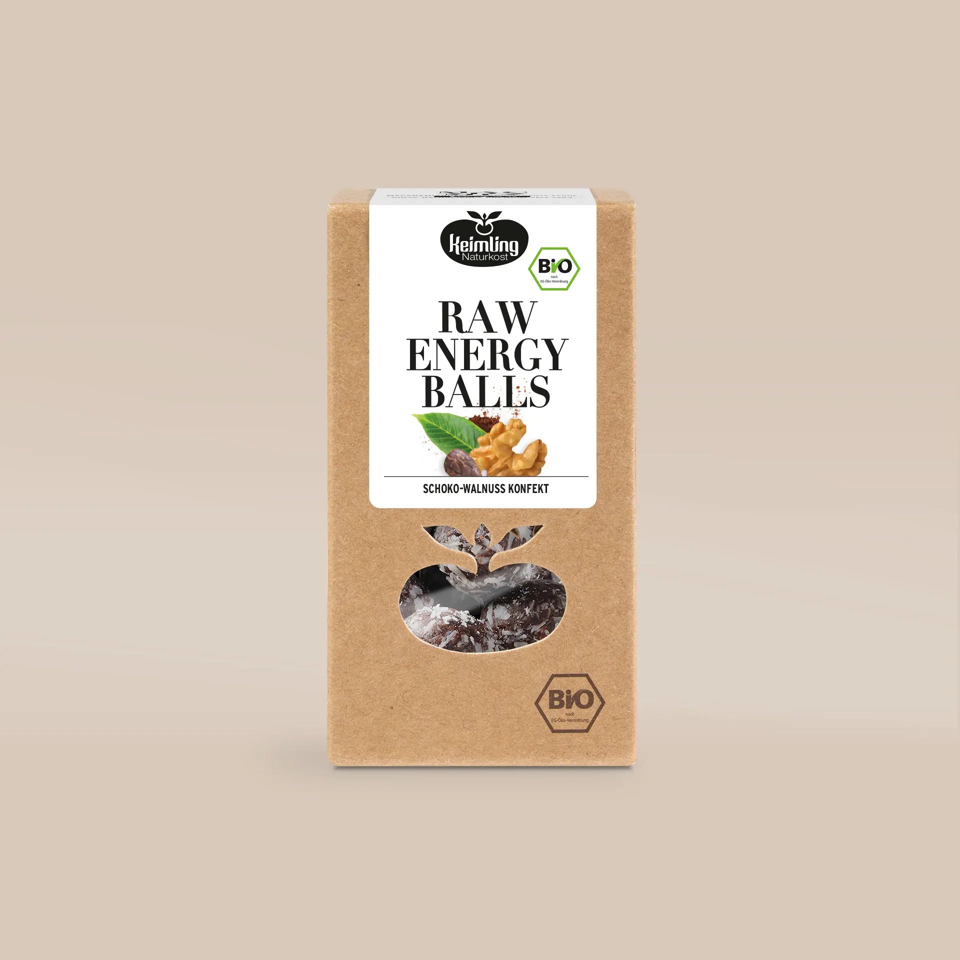 Keimling Naturkost (Bio) Raw Energy Balls Schoko-Walnuss (Karton mit 6 Stück)