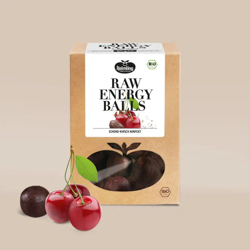 Keimling Naturkost (Bio) Raw Energy Balls Schoko-Kirsch 200 g (Karton mit 6 Stück)