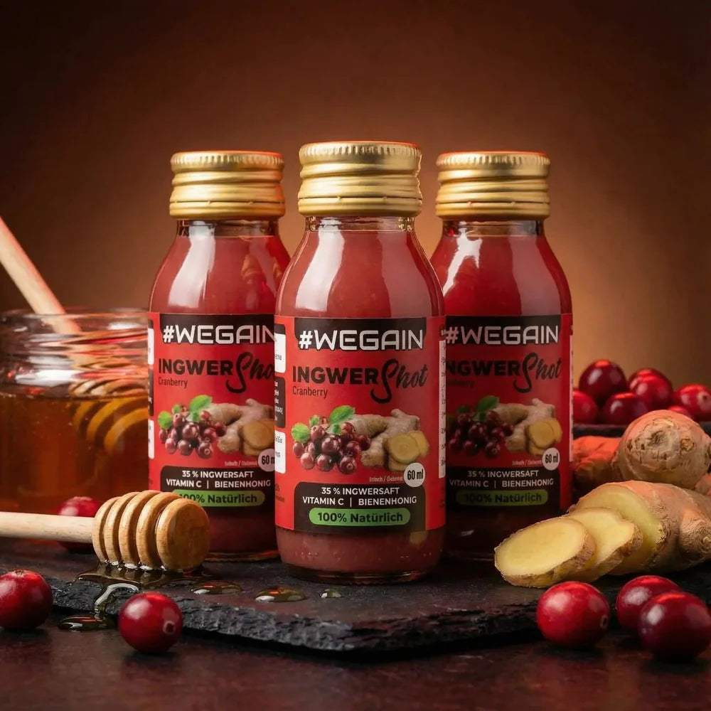 #Wegain - Ingwer Shot Cranberry und Honig - 60ml - 24 er Tray