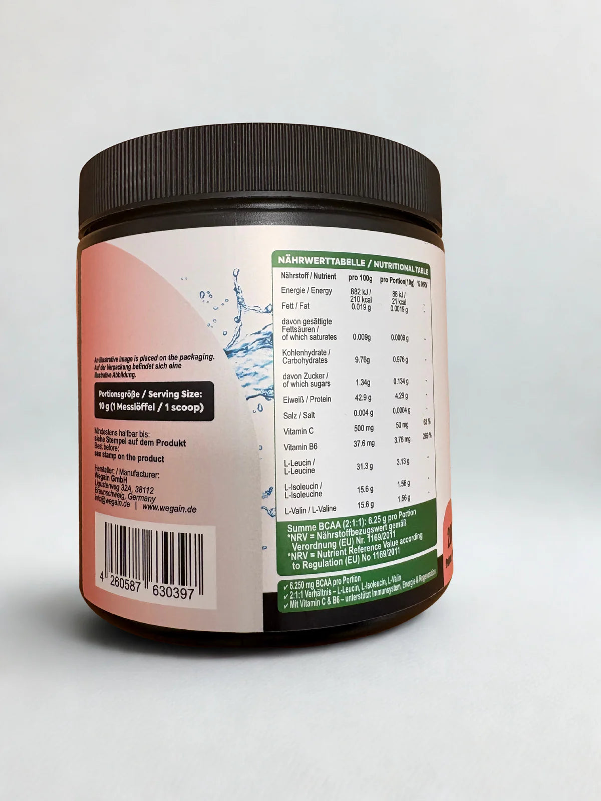Erfrischender BCAA Drink Mix Pfirsichgeschmack