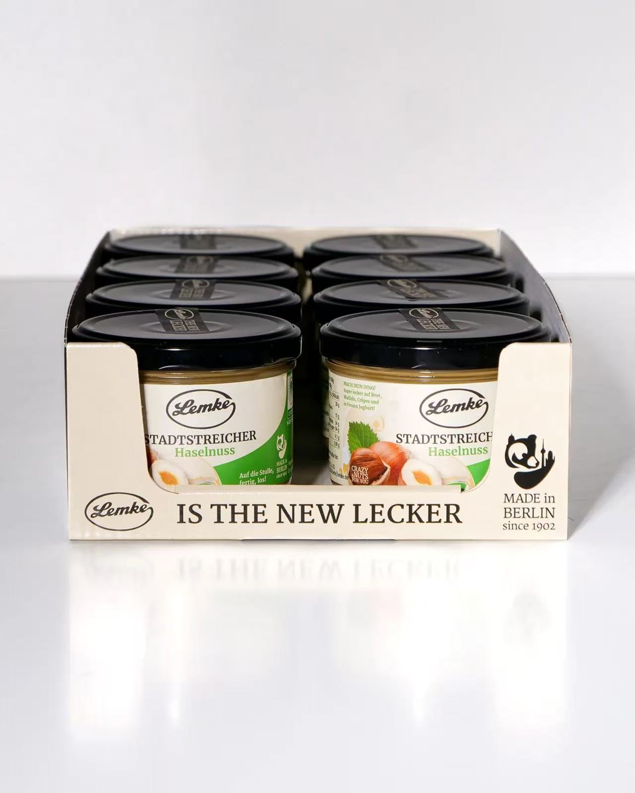 Lemke - Stadtstreicher Haselnuss - Haselnusscreme - 250g (8 Stück je Karton)