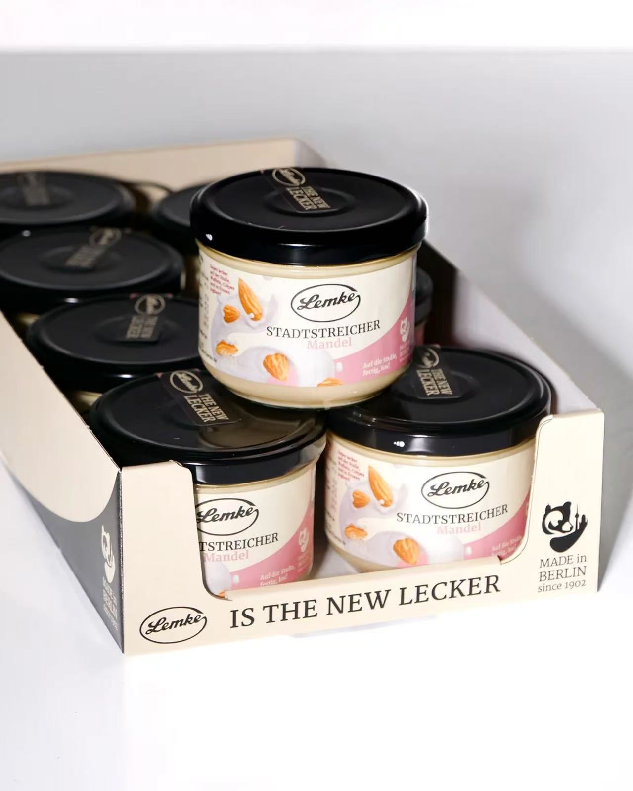 Lemke -Stadtstreicher Mandel - Mandelcreme - 250g (8 Stück je Karton)