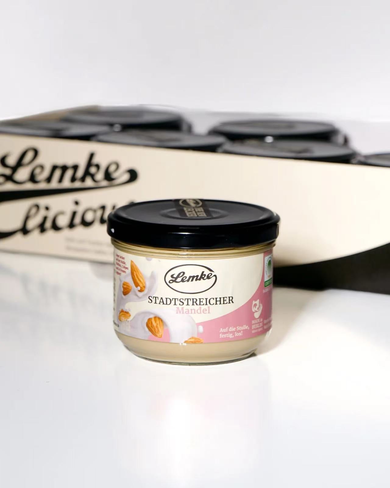 Lemke -Stadtstreicher Mandel - Mandelcreme - 250g (8 Stück je Karton)