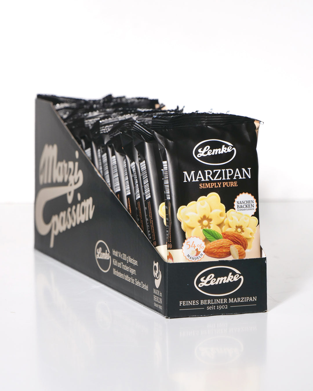 Lemke - Marzipan Simply Pure - 200g (14 Stück je Karton)