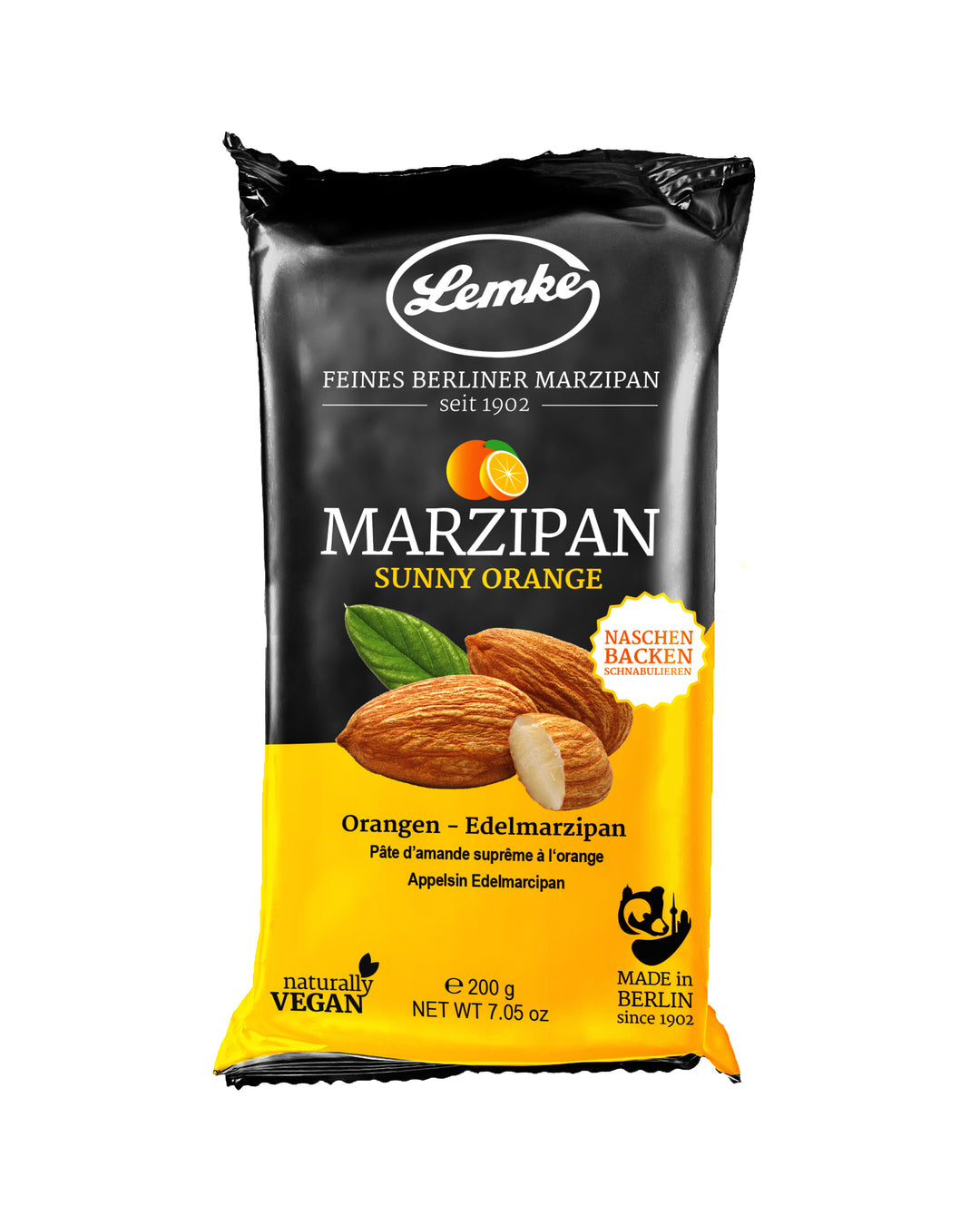 Lemke - Marzipan Sunny Orange - 200g (14 Stück je Karton)