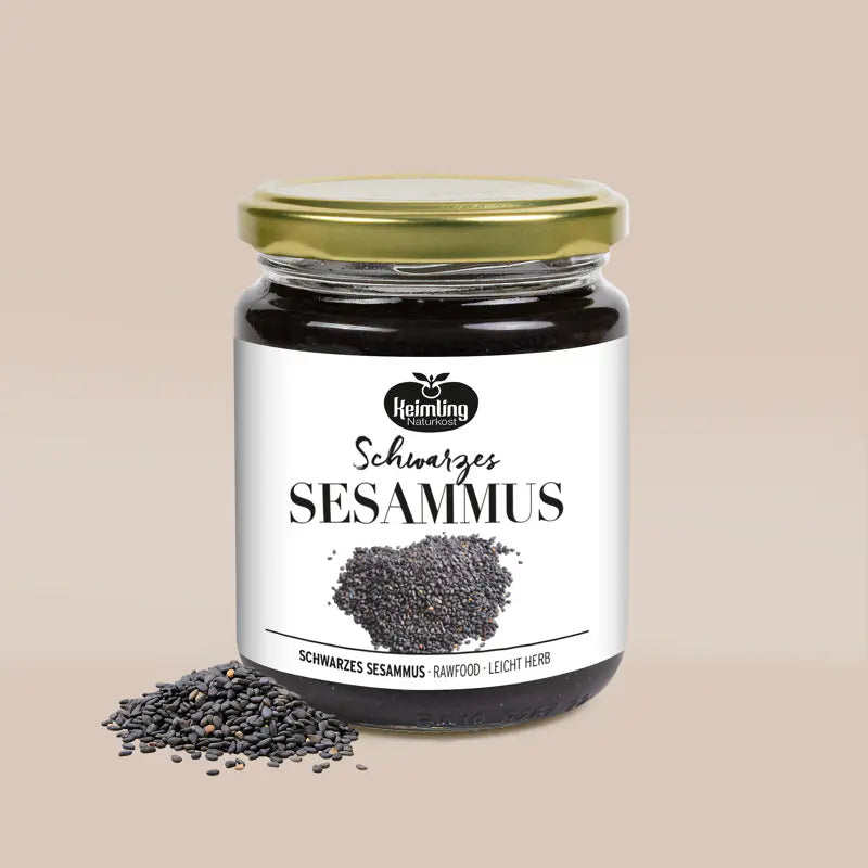 Keimling Naturkost (Bio) Schwarzes Sesammus Tahini 250 g (Karton mit 6 Stück)