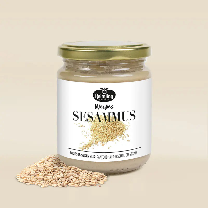 Keimling Naturkost (Bio) Weißes Sesammus Tahini 250 g (Karton mit 6 Stück)