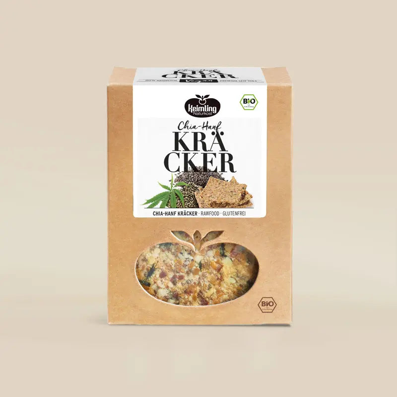 Keimling Naturkost (Bio) Chia-Hanf Kräck­er 180 g (Karton mit 6 Stück)