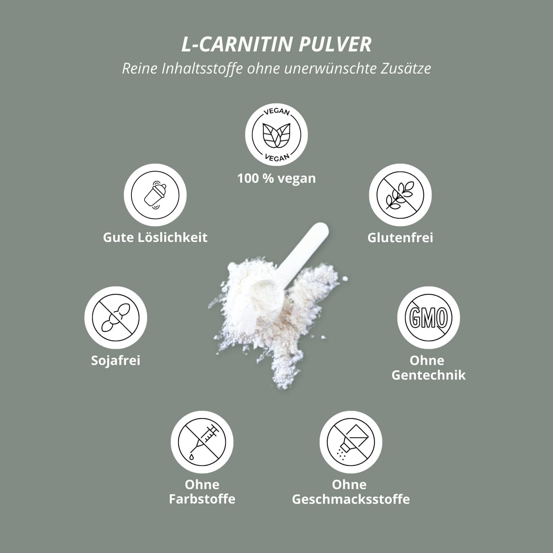 Nutri+ - L-Carnitin Pulver (Carnipure®) - 250g