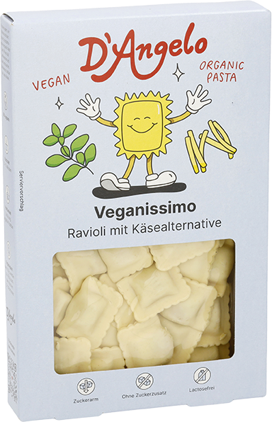 D´Angelo Tortellini/Ravioli vegan 250g (Karton mit 10 Stück)