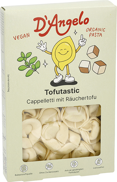 D´Angelo Tortellini/Ravioli vegan 250g (Karton mit 10 Stück)