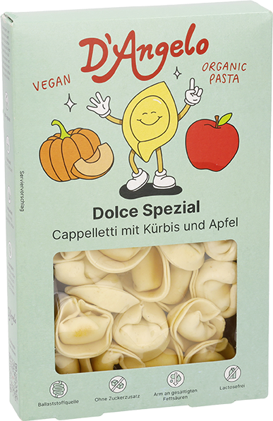 D´Angelo Tortellini/Ravioli vegan 250g (Karton mit 10 Stück)