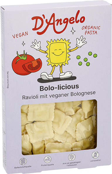 D´Angelo Tortellini/Ravioli vegan 250g (Karton mit 10 Stück)