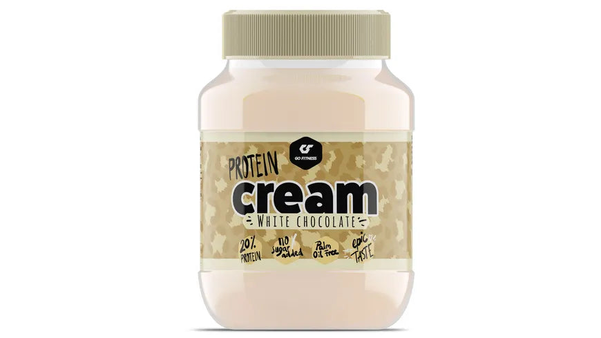 GoFitness Protein Cream White Chocolate – 330g, 20% Protein, 13% Haselnüsse, ohne Zuckerzusatz