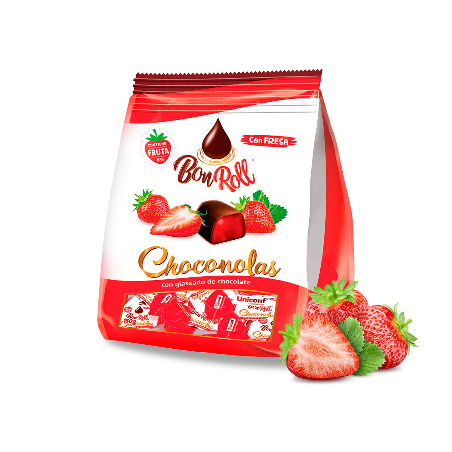 Bon Roll Chocolonas Zartbitterschokolade 72g (Karton mit 12 Stück)