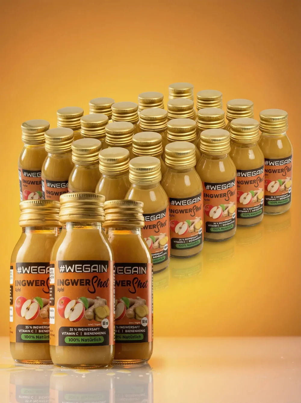 #Wegain - Ingwer Shot Apfel, Honig und Zitrone - 60ml - 24 er Tray
