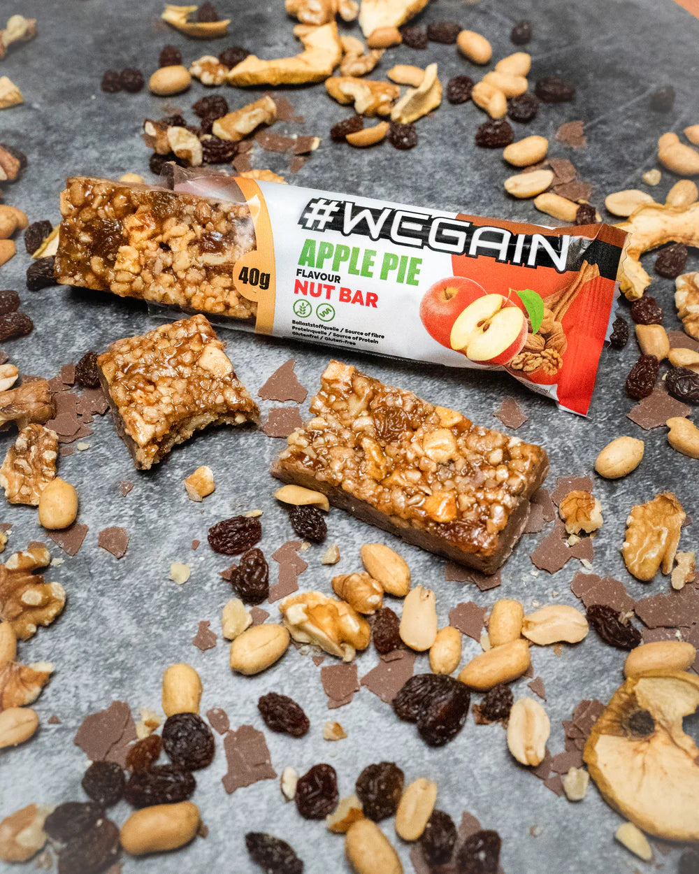 #Wegain - Apple Pie Nut Bar 40g - Tray a 15 Riegel