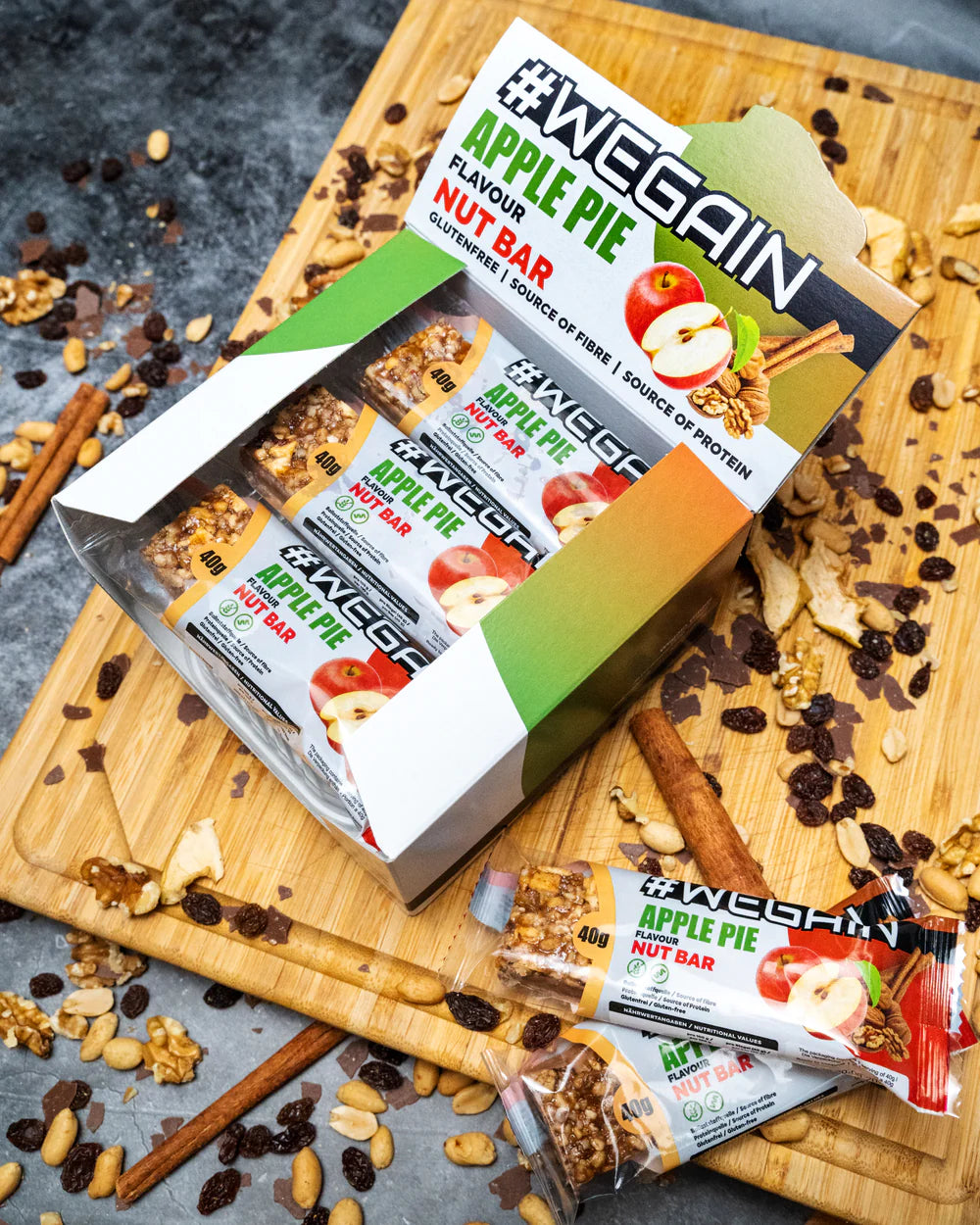 #Wegain - Apple Pie Nut Bar 40g - Tray a 15 Riegel