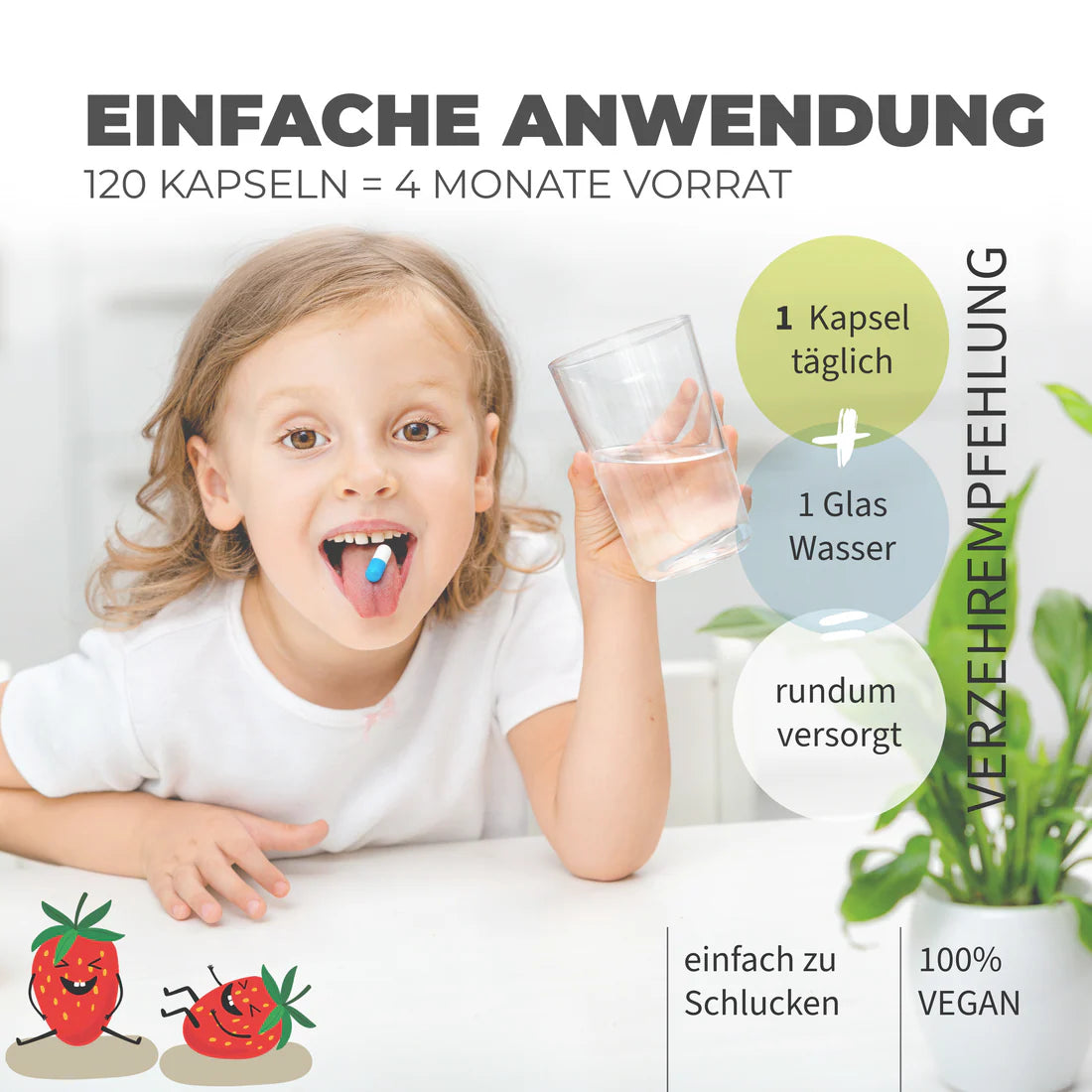 Natural Aid - Daily Vegan for Kids - 120 Kapseln