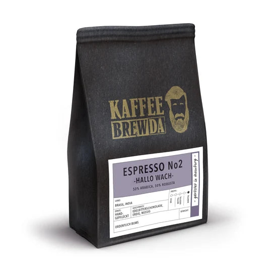 Kaffee Heimat Espresso No 2 Hallo Wach 250 g (Karton mit 10 Stück)