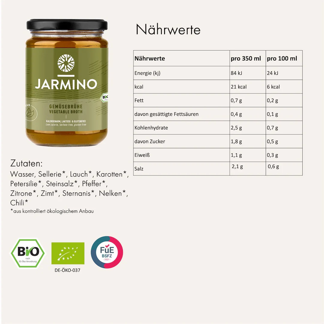 Jarmino Gemüsebrühe (bio) 350 ml (12 Stück)
