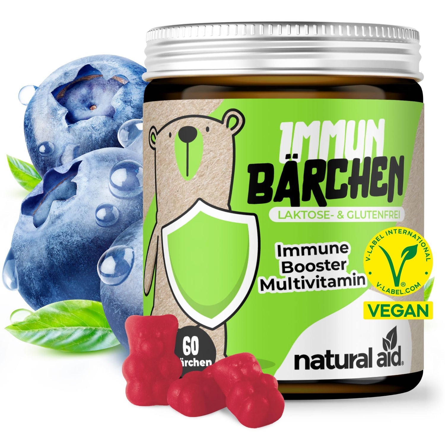 Natural Aid - Multivitamin Gummies - 60 Bärchen