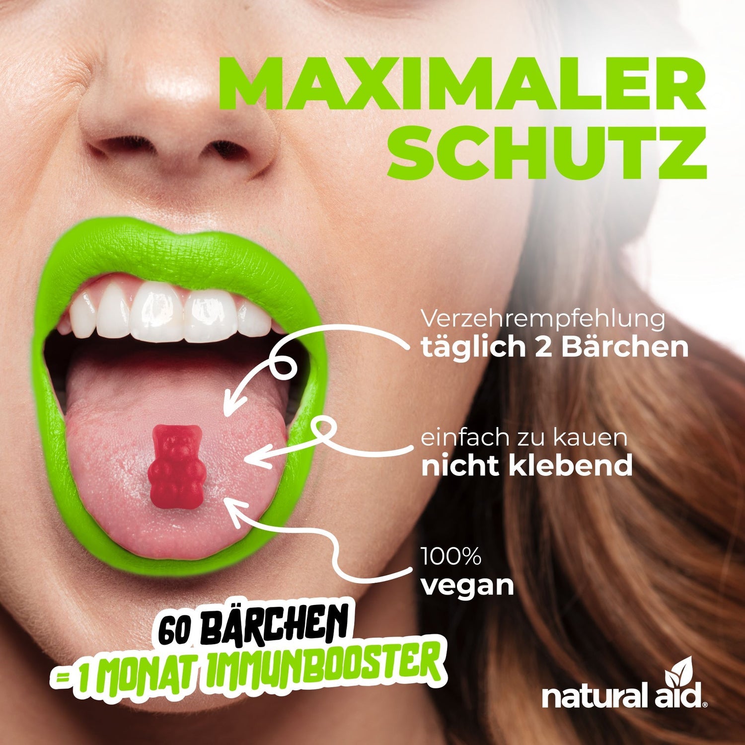 Natural Aid - Multivitamin Gummies - 60 Bärchen