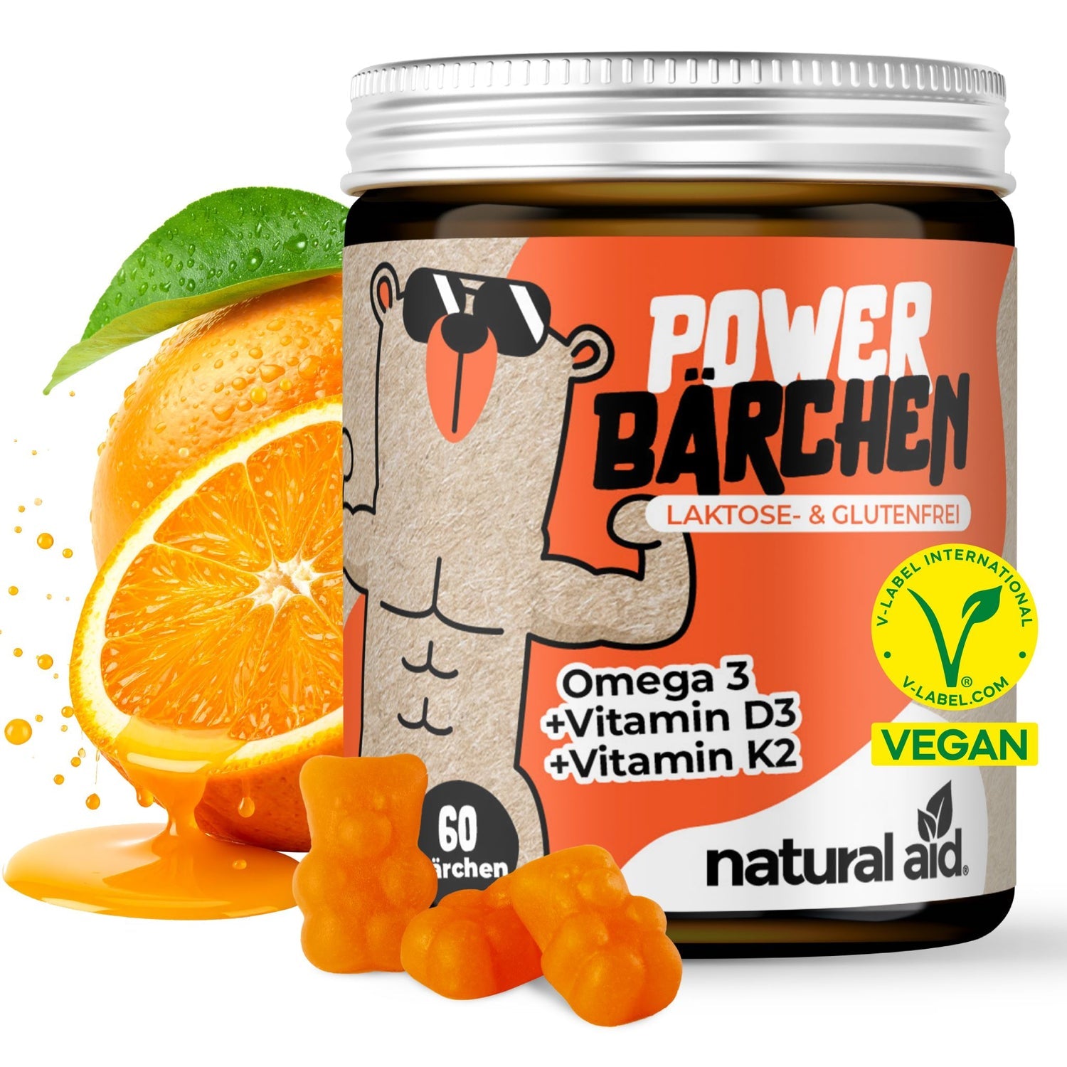 Natural Aid - Vitamin D3 Gummies - 60 Bärchen