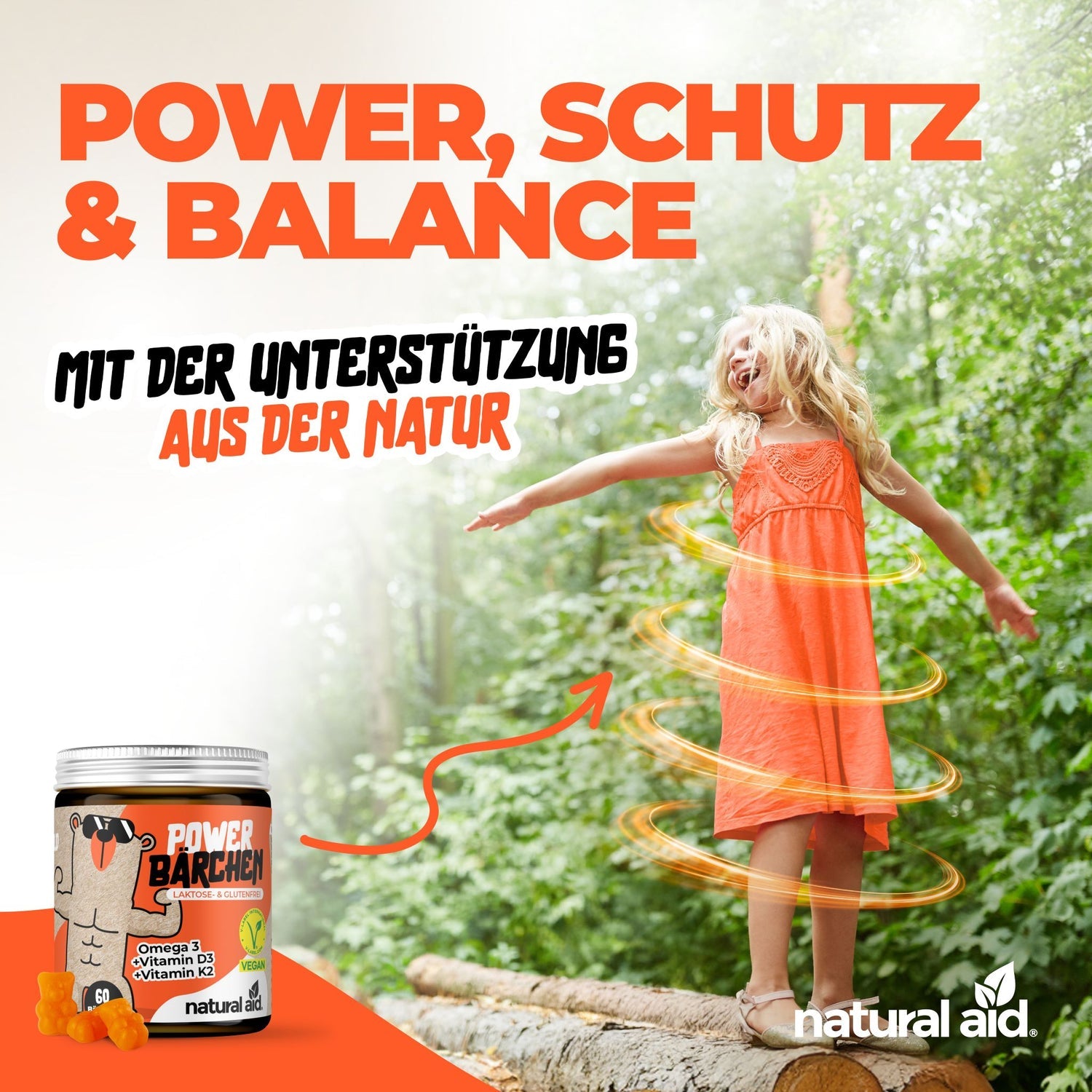 Natural Aid - Vitamin D3 Gummies - 60 Bärchen
