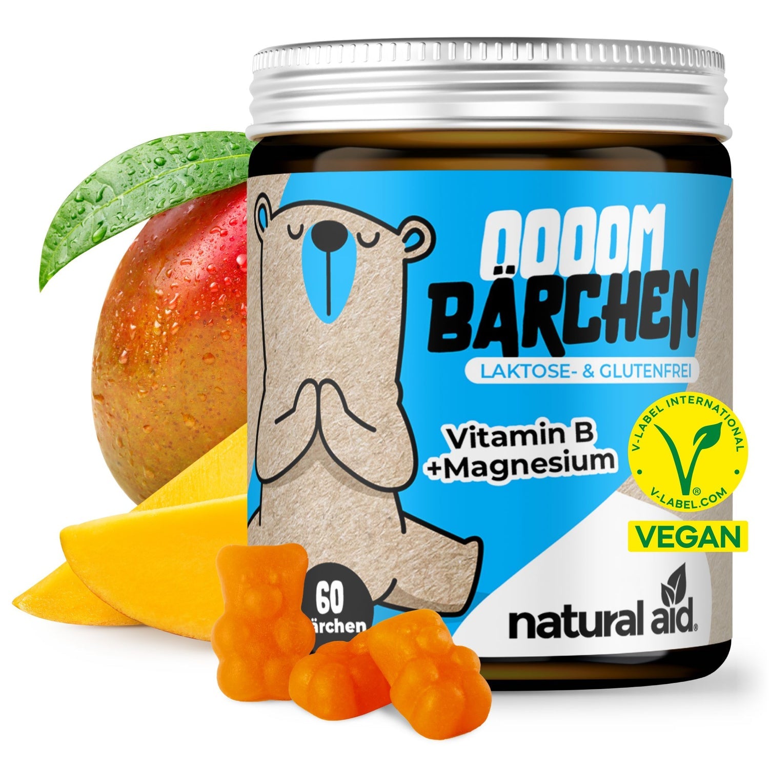 Natural Aid - Vitamin B+Magnesium Gummies - 60 Bärchen