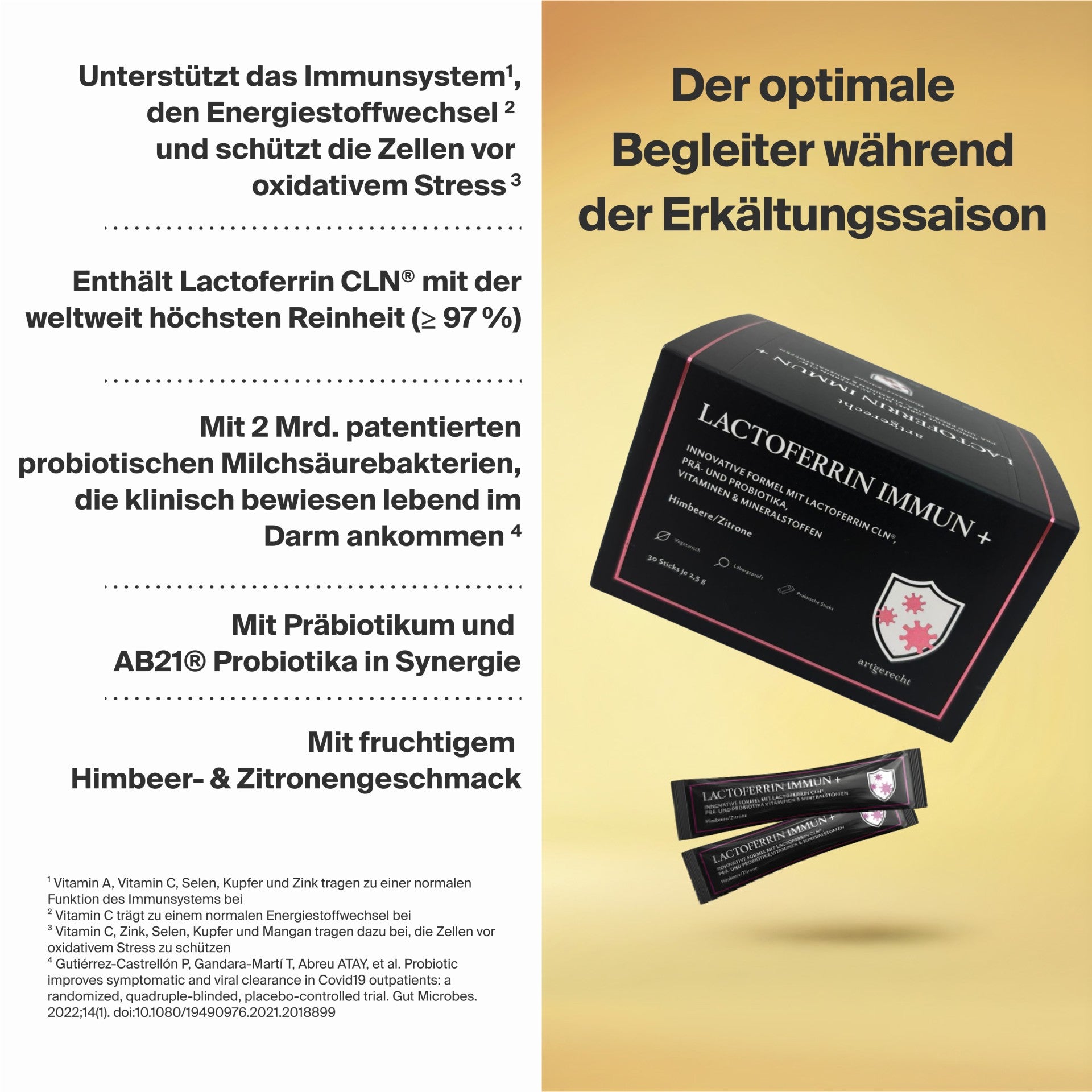 Artgerecht - Lactoferrin Immun+ - 30 sticks