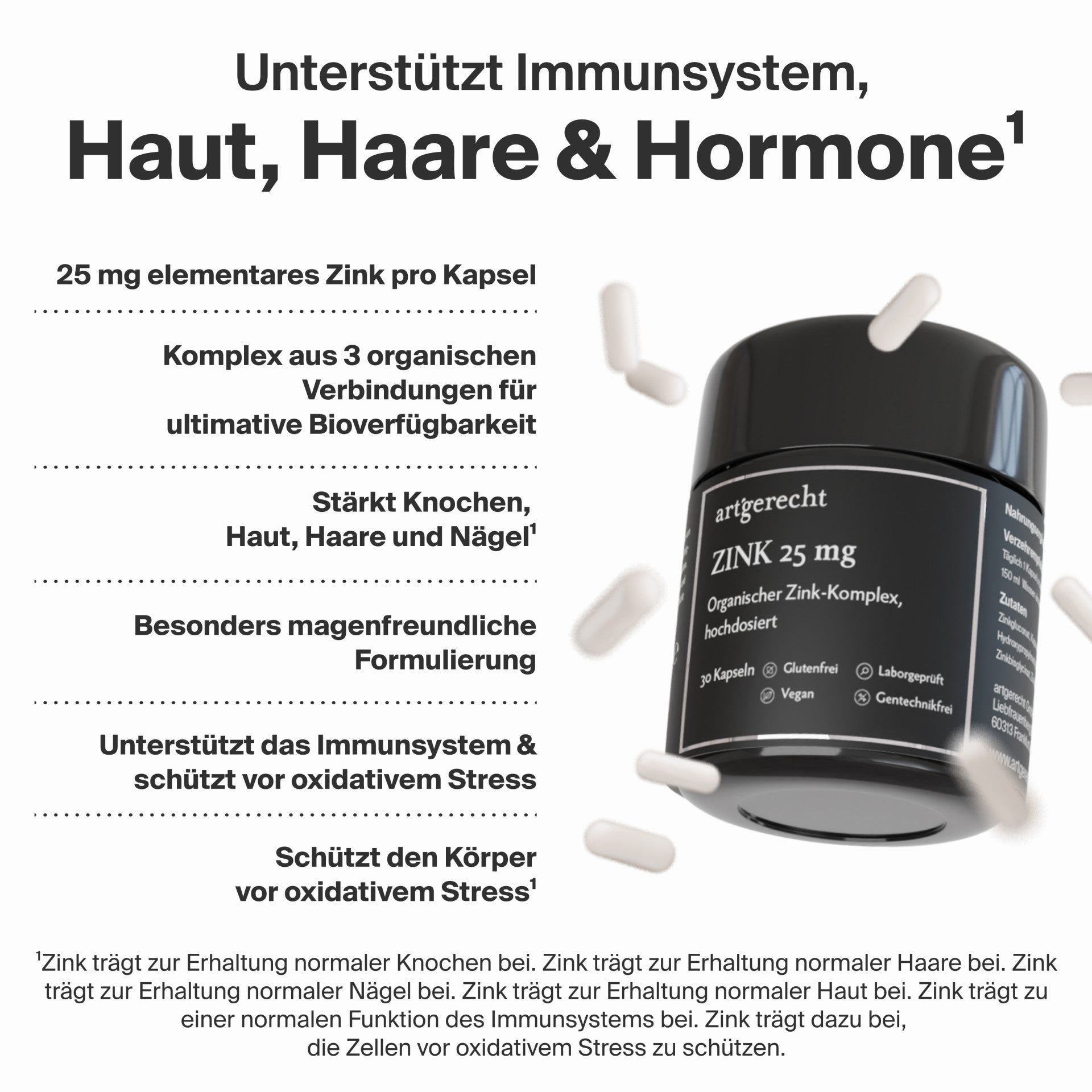 Artgerecht - Zink Komplex 25 mg - 30 Kapseln