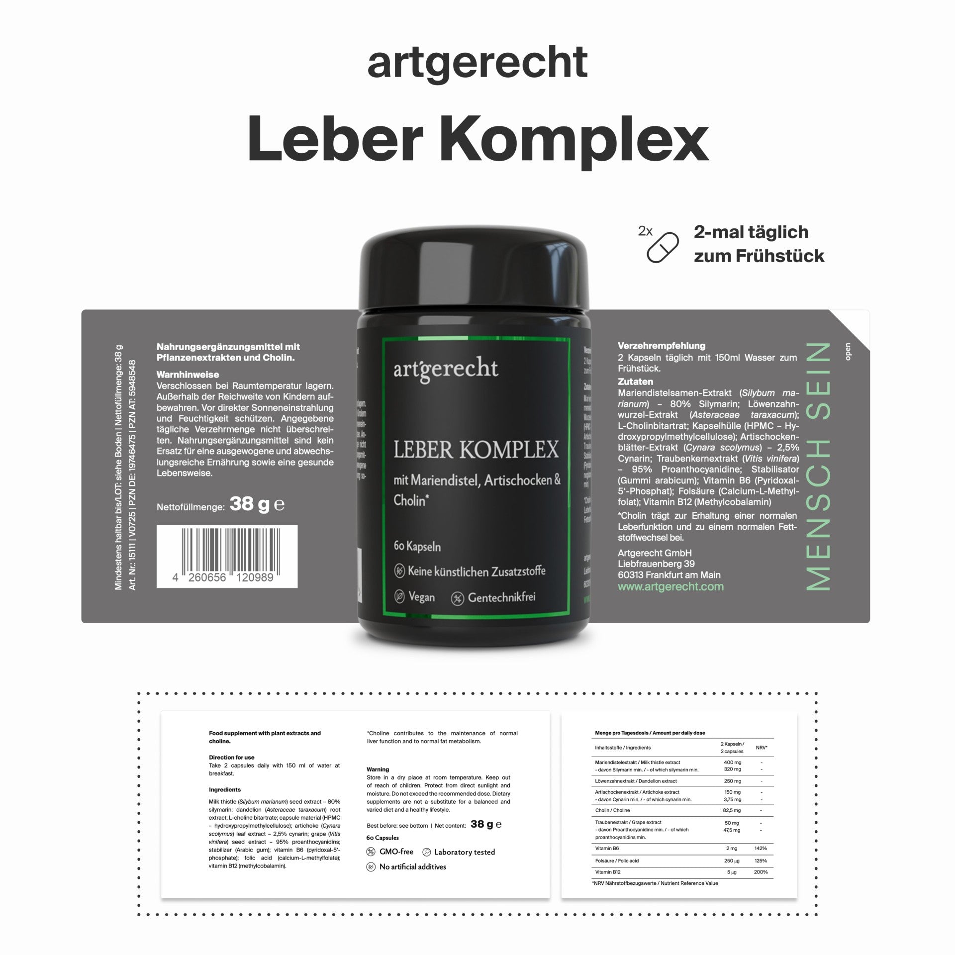 Artgerecht - Leber Komplex - 60 Kapseln