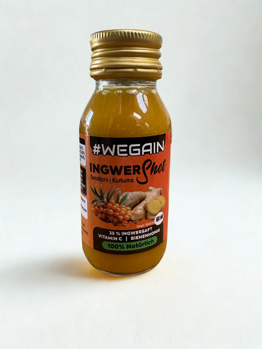 #Wegain - Ingwer Shot Kurkuma, Sanddorn, Honig und Zitrone - 60ml - 24 er Tray