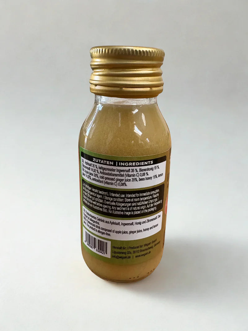 #Wegain - Ingwer Shot Apfel, Honig und Zitrone - 60ml - 24 er Tray