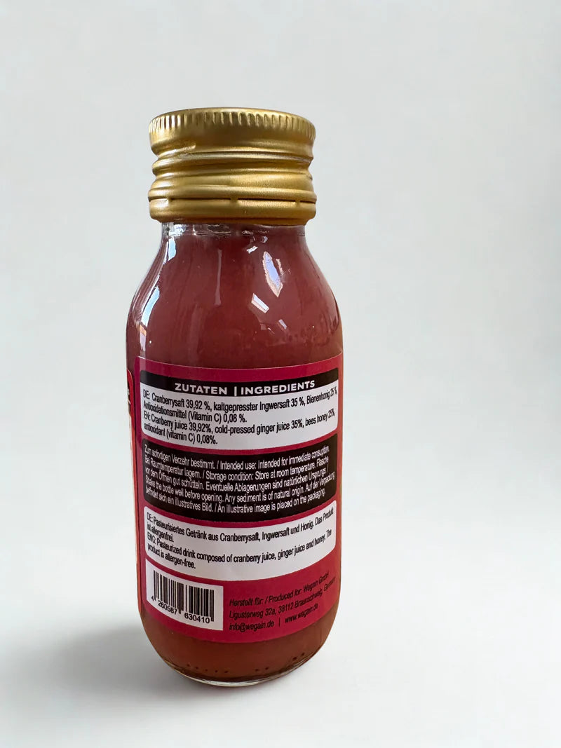 #Wegain - Ingwer Shot Cranberry und Honig - 60ml - 24 er Tray
