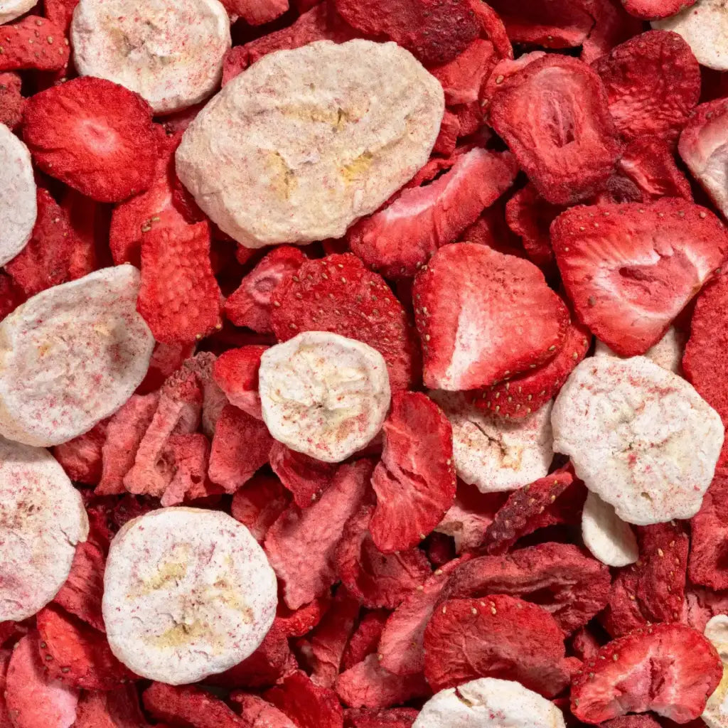Nutripur Gefriergetrocknete Fruchtmix „Erdbeere & Banane“ - 25 g (12 Tüten)