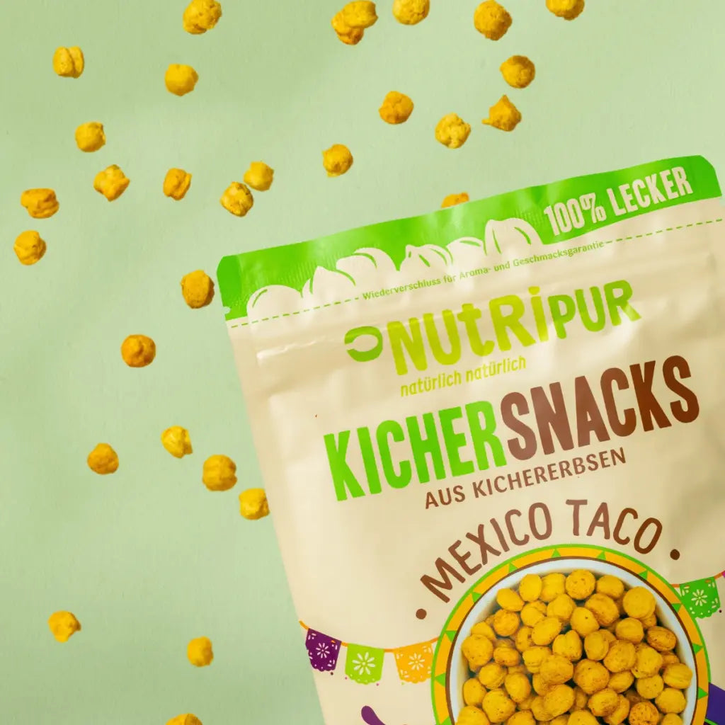 Nutripur Kichererbsen-Snacks Mexico Taco - 100 g (11 Stück)