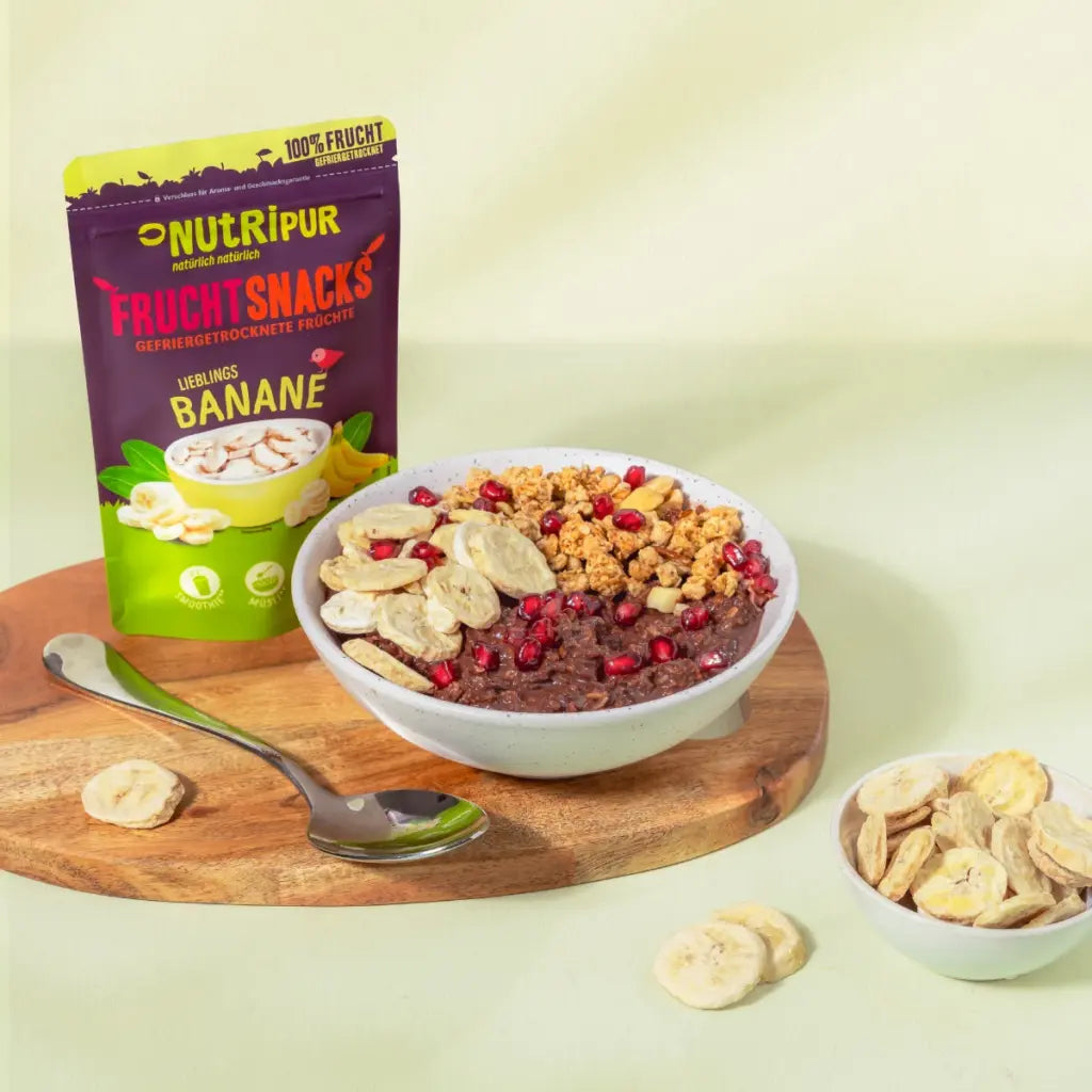 Nutripur Gefriergetrocknete Bananen - 100 g (10 Tüten)