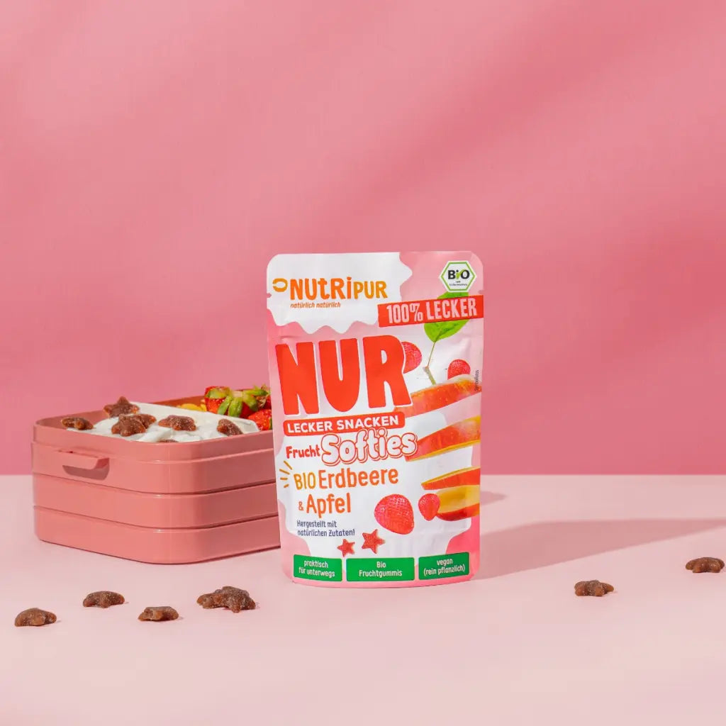 Nutripur - NUR Frucht Softies BIO Erdbeere & Apfel - 35g (30 Stück)