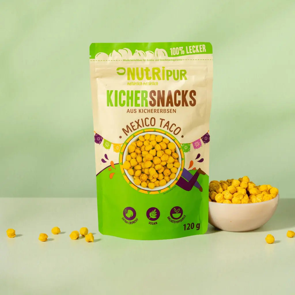 Nutripur Kichererbsen-Snacks Mexico Taco - 100 g (11 Stück)