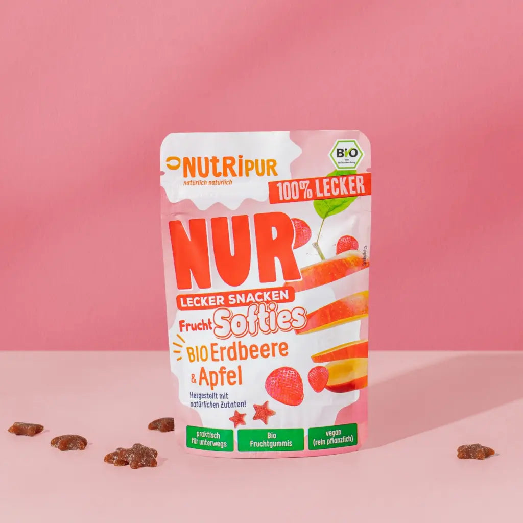 Nutripur - NUR Frucht Softies BIO Erdbeere & Apfel - 35g (30 Stück)