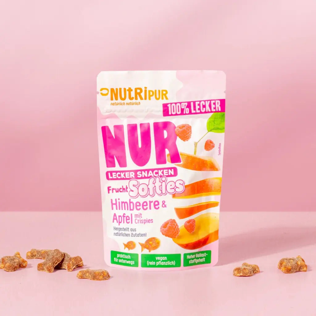Nutripur - NUR Frucht Softies Himbeere & Apfel mit Crispies - 35g (30 Stück)