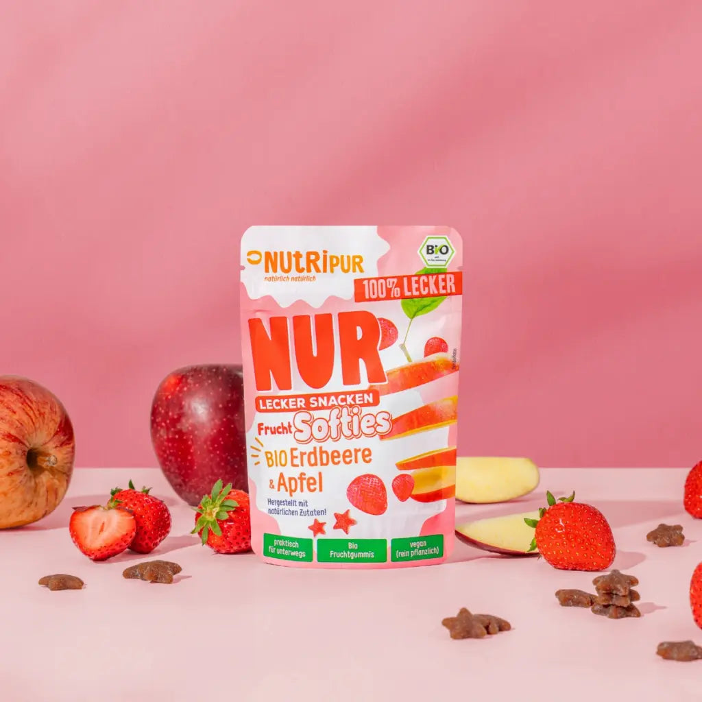 Nutripur - NUR Frucht Softies BIO Erdbeere & Apfel - 35g (30 Stück)