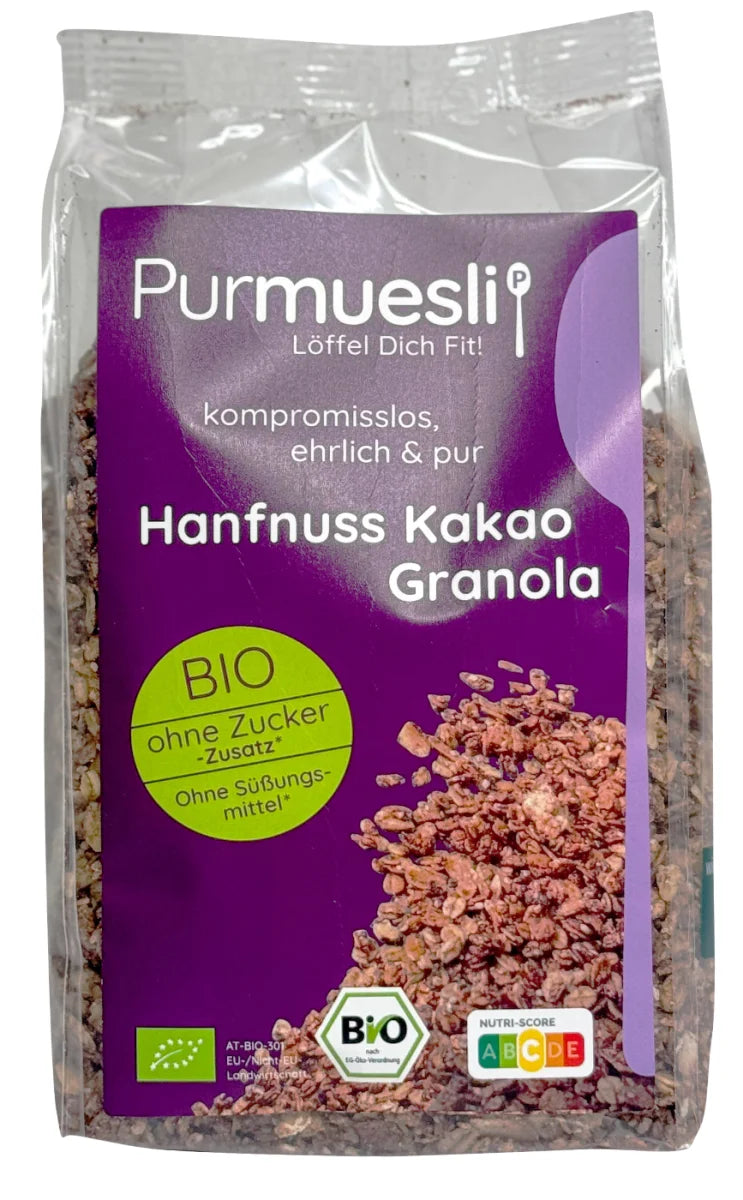 Bio Granola, vegan und ohne Zuckerzusatz, natürliche Zutaten 